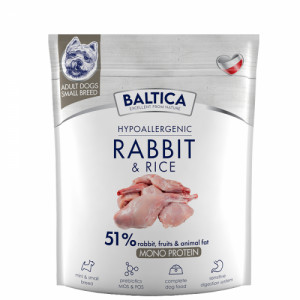 BALTICA Nutraceutic Hypoallergenic S Rabbit with rice - suché krmivo pro psy - 1kg