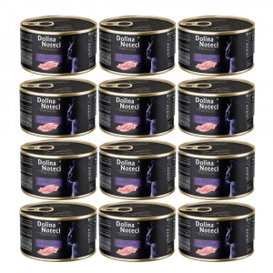 DOLINA NOTECI Premium mokré krmivo pro kočky bohaté na králíky - 12x185g