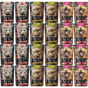 MAU Mousse Sterilised MIX příchutí - mokré krmivo pro kočku - 24x85g