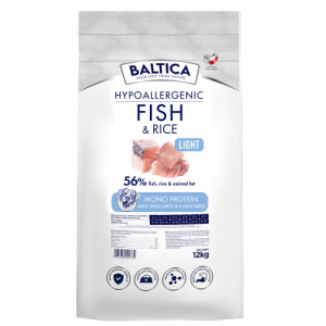 BALTICA Nutraceutic Hypoallergenic Light L/XL Fish with rice - suché krmivo pro psy - 12kg