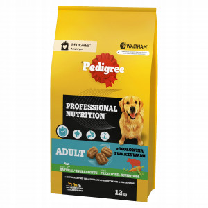 PEDIGREE Professional Nutrition Adult with beef and vegetables, medium and large breeds - suché krmivo pro psy - 12 kg