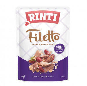 RINTI Filetto Chicken fillet with duck hearts - vlhké krmivo pro psy - 100g