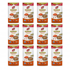 FARMINA N&D Quinoa Cat Skin & Coat Cream with Salmon box mono – pamlsek pro kočku – 12x(4x15g)