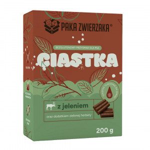 PAKA DLA ZWIERZAKA Jelen se zeleným čajem – pamlsek pro psy – 200g