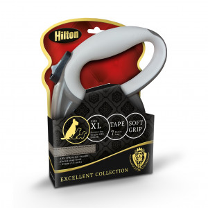 HILTON Smart dog XL (40kg) - samonavíjecí vodítko - hnědo-béžová - 7 m