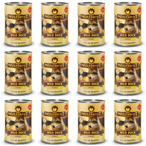 WOLFSBLUT Wild Duck Duck with potatoes - vlhké krmivo pro psy - 12x395g