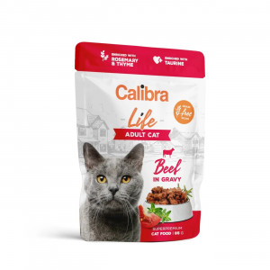 CALIBRA Cat Life Adult Beef in gravy - mokré krmivo pro kočky - 85g