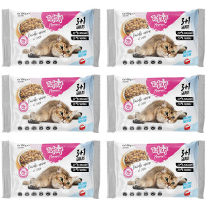 TUF TUF 2x with chicken, 2x with liver - mokré krmivo pro kočky - 6x(4x100g)