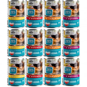 FRENDI kousky v jemné omáčce MIX příchutí - mokré krmivo pro psy - 12x1250g