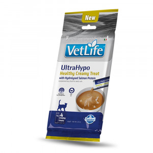 FARMINA Vet Life Cat Ultrahypo Creamy treat with Salmon box mono – pamlsek pro kočku – 4x15g