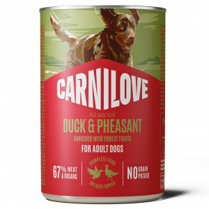 CARNILOVE Dog Duck&Pheasant - mokré krmivo pro psy - 400g