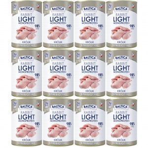 BALTICA Nutraceutic Mono Light Králík s prebiotiky - mokré krmivo pro psa - 12x400g