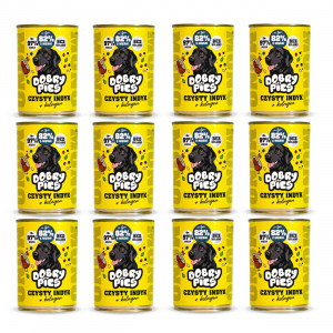 DOBRY PIES Mono Čistá krůta + kolagen – vlhké krmivo pro psa – 12x400g