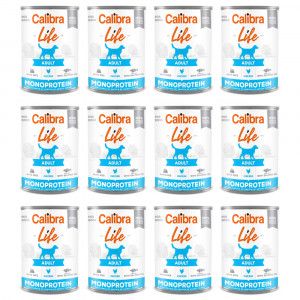 CALIBRA Dog Life Adult Kuře s rýží - mokré krmivo pro psy - 12x400g