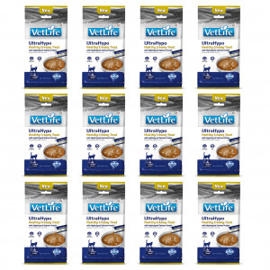 FARMINA Vet Life Cat Ultrahypo Creamy treat with Salmon box mono – pamlsek pro kočku – 12x(4x15g)