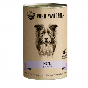 PAKA ZWIERZAKA Turkey and cranberries - vlhké krmivo pro psy - 400g