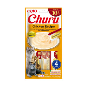 INABA Churu Senior Chicken Recipe - pamlsek pro kočky - 4x14g