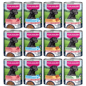 EUKANUBA Life Care Senior MIX příchutí - vlhké krmivo pro psy - 12x400g