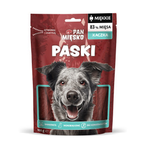 PAN MIĘSKO Pásky Kaczka - Pamlsek pro psy - 100 g 