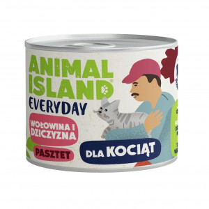 ANIMAL ISLAND Everyday Beef and game for kittens - mokré krmivo pro kočky - 185g