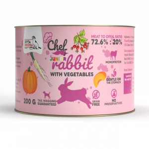 SYTA MICHA Chef Junior Rabbit with vegetables Mono - vlhké krmivo pro psy - 200g