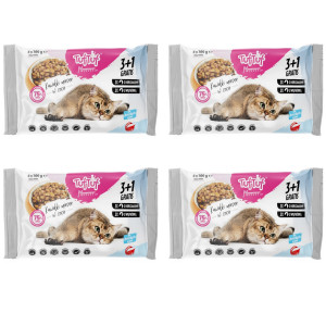 TUF TUF 2x with chicken, 2x with liver - mokré krmivo pro kočky - 4x(4x100g)