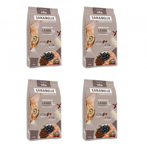 BOSCH Sanabelle Sensitive s jehněčím – suché krmivo pro kočky – 8 kg (4x2 kg)
