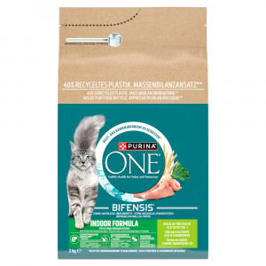 PURINA One Indoor Turkey - suché krmivo pro kočky - 3kg