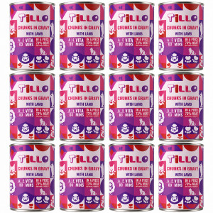 TILLO Kousky v omáčce s jehněčím masem - mokré krmivo pro kočky - 12x415 g