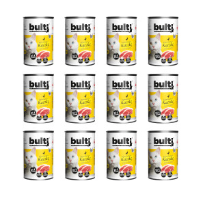 BULTI Rich in duck - mokré krmivo pro kočky - 12x400g