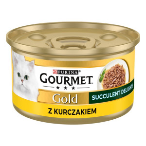 PURINA Gourmet Gold Succulent Delights Chicken - mokré krmivo pro kočky - 85g 