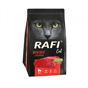 RAFI Cat with beef - suché krmivo pro kočky - 1,5kg