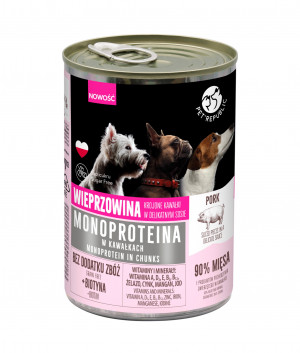 PET REPUBLIC Monoprotein Pork - mokré krmivo pro psy - 400g