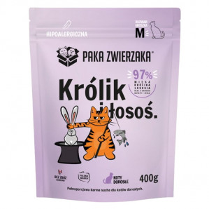 PAKA ZWIERZAKA Rabbit and salmon - suché krmivo pro kočky - 400g