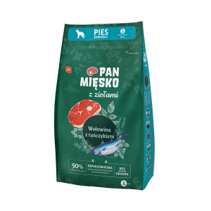 PAN MIĘSKO with Herbs Beef with tuna S - suché krmivo pro psy - 3kg