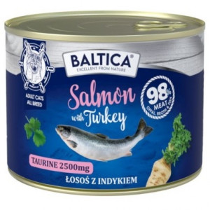 BALTICA Excellent Salmon with turkey - mokré krmivo pro kočky - 185g