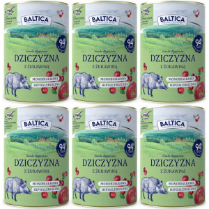 BALTICA Chutě regionů Mono Zvěřina s brusinkami - mokré krmivo pro psy - 6x400g