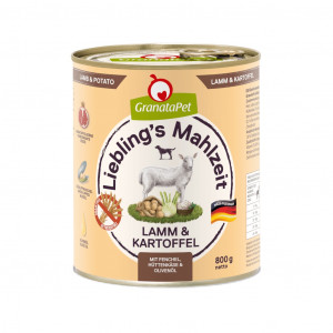 GRANATAPET Liebling's Mahlzeit Lamb and potato - vlhké krmivo pro psy - 800g