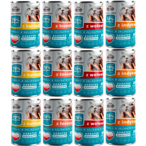 FRENDI kousky v jemné omáčce MIX příchutí - mokré krmivo pro kočky - 12x400g