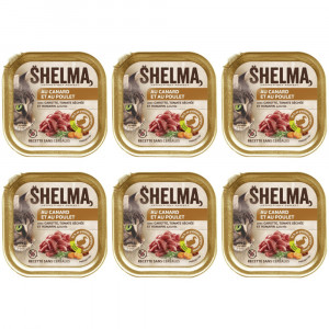 SHELMA Duck and chicken pate - mokré krmivo pro kočky - 6x100g