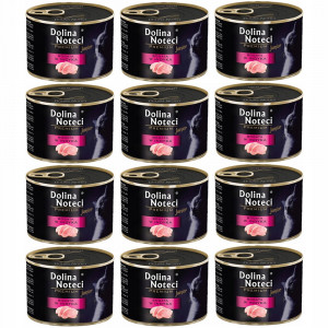 DOLINA NOTECI Premium Junior Rich in Turkey - vlhké krmivo pro kočky - 12x185g