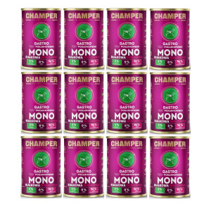 CHAMPER Gastro monoproteinové hovězí – mokré krmivo pro psa – 12×400 g