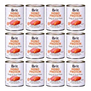 BRIT Mono Protein Turkey & Sweet potato - vlhké krmivo pro psy - 12x400g