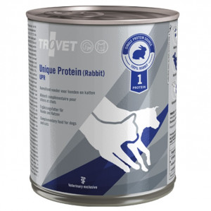 TROVET Unique Protein UPR Rabbit - mokré krmivo pro psy a kočky - 800g