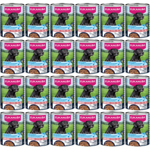 EUKANUBA Life Care Senior Bohatá na pstruha a batáty - vlhké krmivo pro psy - 24x400g