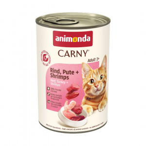 ANIMONDA Carny Adult Beef, turkey, shrimp - mokré krmivo pro kočky - 400g