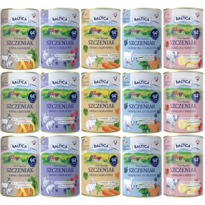 BALTICA Chutě regionů Štěně MIX příchutí - mokré krmivo pro psy - 15x400g