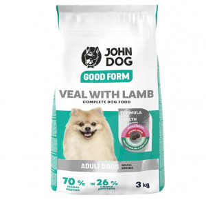 JOHN DOG Good Form Small breeds Veal with lamb - suché krmivo pro psy - 3kg