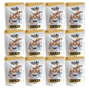 TUF TUF with turkey - mokré krmivo pro kočky - 12x100g
