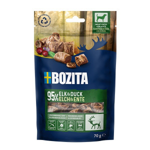 BOZITA Meaty bites Elk and duck - pamlsek pro psa - 70g
